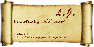 Ledofszky József névjegykártya